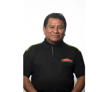 male, black servpro shirt